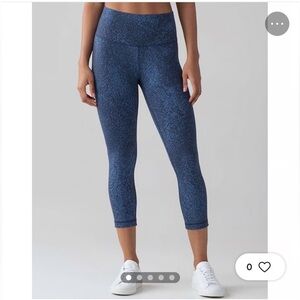 Lululemon Wunder Under Crop in Luxtreme Mineral Deposit Lunar Eclipse Royal